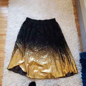 Black lace with gold foil Lola